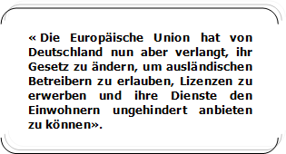 Deutschland anderung des gesetzesentwurfs konnte bedeutende einnahmen generieren