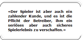 Verstarkung der sicherheits und kontrollvorrichtungen auf glucksspielseiten